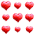Emoticon amor besos corazones